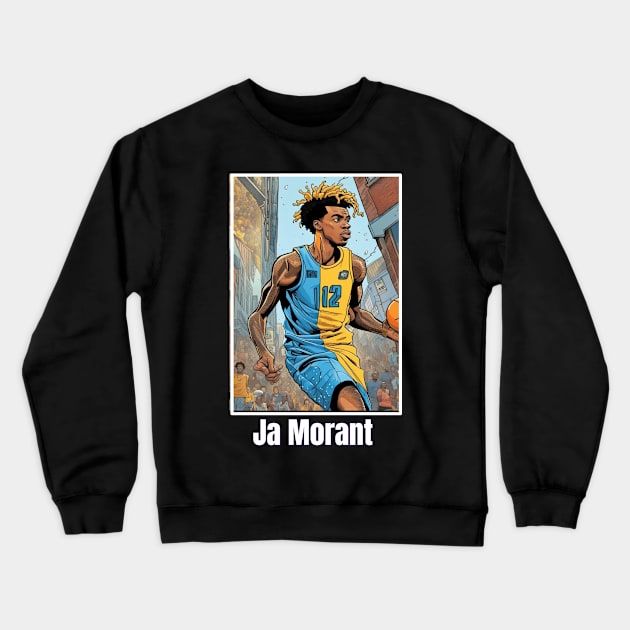 Ja Morant victor illustration design Crewneck Sweatshirt by Nasromaystro